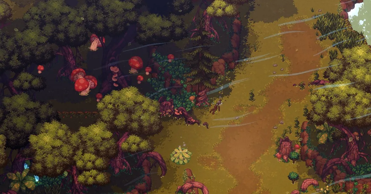 Handcrafted pixel-art landscape from Dimraeth with layered lighting and terrain